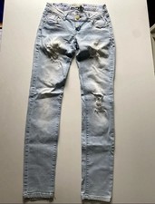 Simply Chic Original Jeans womens S Light Blue Ripped Jeans