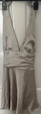 Zara Satin Halter Tie Backless
