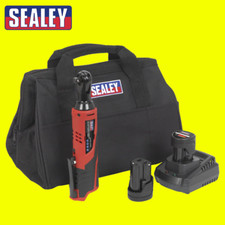Sealey CP1202KIT Ratchet Wrench Kit 3/8" Sq Drive 12V 2 Batteries + Storage Bag