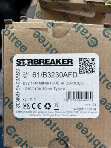 Crabtree rcbo afdds - crabtree, rcbo/afdds