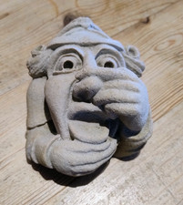 UNUSUAL STONE UGLY GARGOYLE FOR WALL MOUNTING