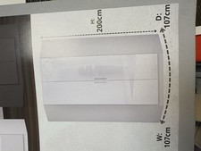 2 Door White Corner Wadrobe
