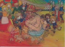 cartoon 3D  postcard 3 images