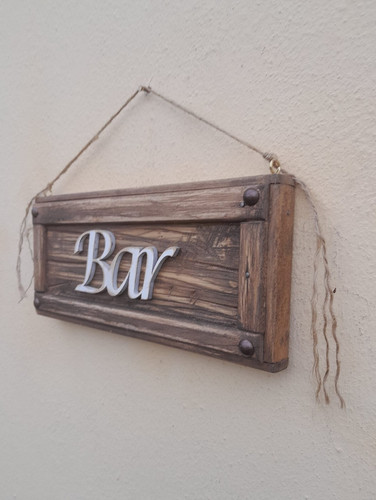 Bar sign handcrafted quote - bar,