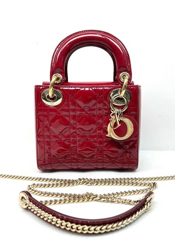 Lady dior mini - lady, patent