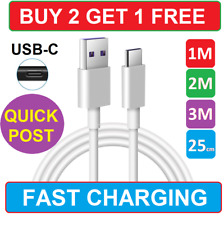 USB C Type C 3m 2m 1m Charging Cable Fast Mobile Phone Charger Long Lead Wire