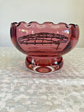 Vintage Cranberry glass posy