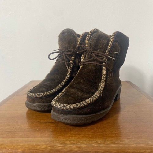 Vintage boho dark - brown, suede
