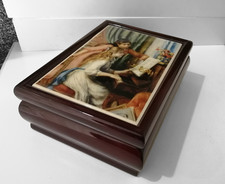 Girls At The Piano Renoir Musical Jewellery Box Tune Fur Elise Beethoven Rare