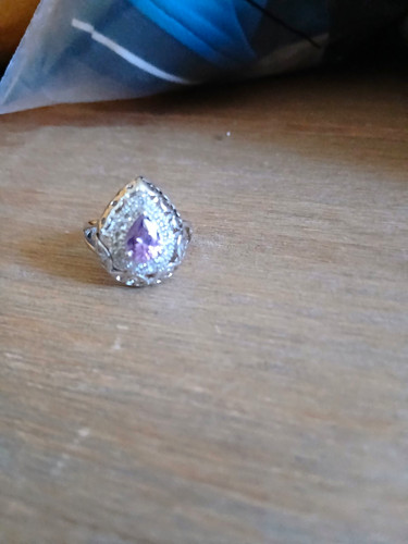 Silver tone cocktail ring size - tone,