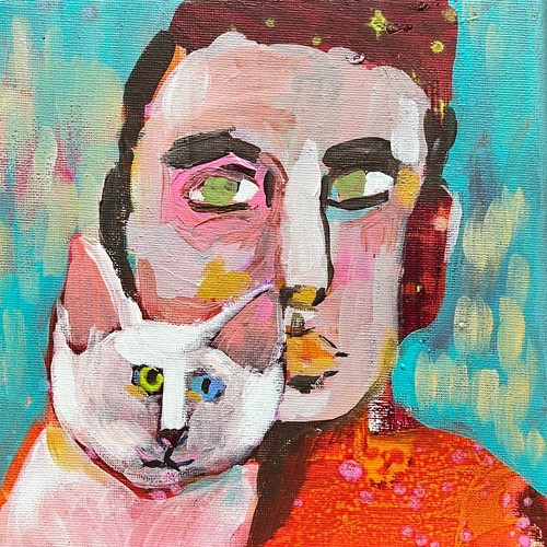 Original figurative painting - original,