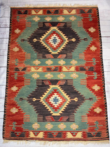 Kilim wool jute - jute, rustic