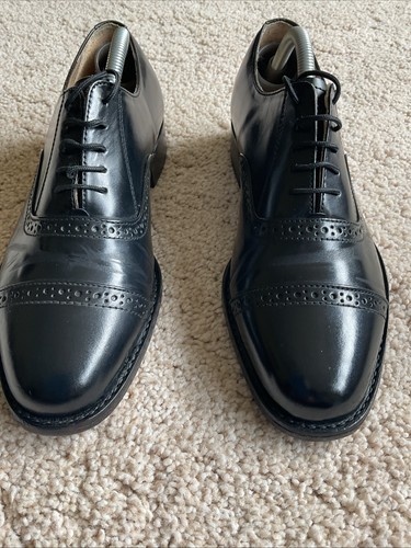 Black leather brogues - black,