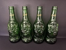 Lucky Buddha - Green Beer Bottle x4 - Empty - Great Condition!  Free P&P  