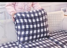 3 Plaid Printed Washable Couch