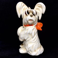 Goebel Skye Silky Papillion Yorkshire Terrier Dog Ceramic Perfume Lamp c1930/50s