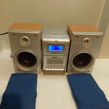 JVC UX-H10 Micro Hi-Fi System CD Radio tape + Speakers Bookshelf Goodmans 