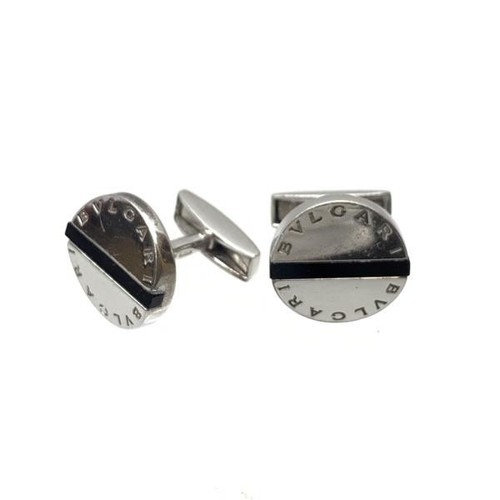 Bvlgari cufflinks onyx - cufflinks, sv925