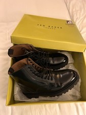 Ted Baker Leather Platform Boots Size 5 Worn Once Excellent Condition In Box