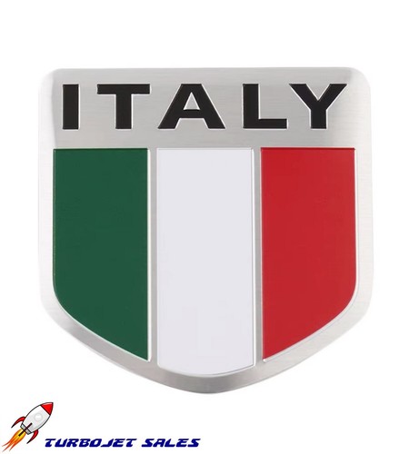 Italy flag badge brushed - flag,