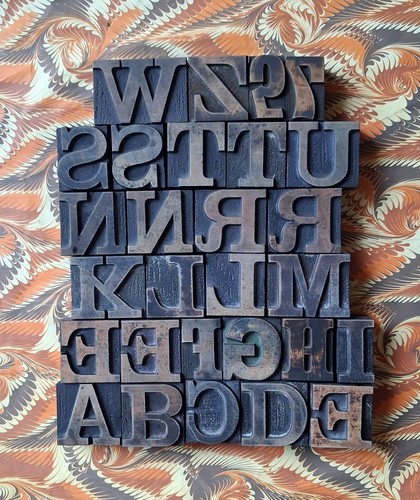 Vintage wooden letterpress - vintage,