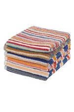 Pack Of 6 Stripe Towels 100%