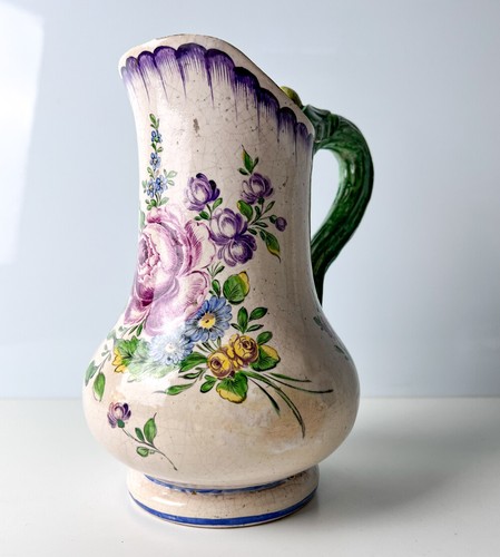 Veuve perrin faience pitcher - faience,