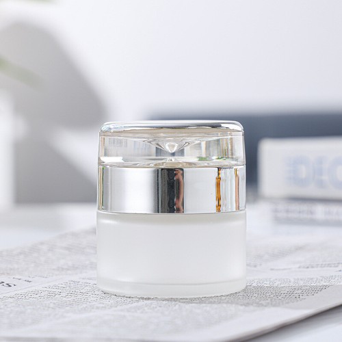 Empty glass jar for creams - empty,