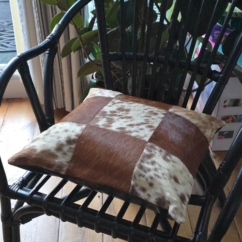 Cowhide cushion cover pillow - cowhide,