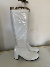 Shine Ladies White knee-high-boots, Size 7