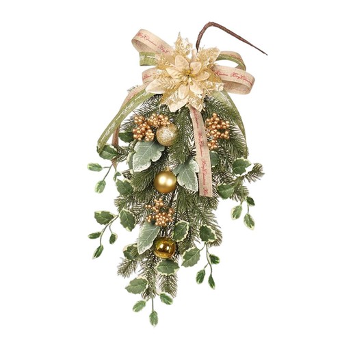 Christmas teardrop swag flower - teardrop,