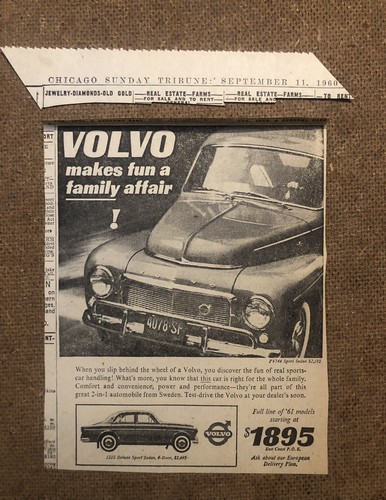 Vintage 1960 volvo car - vintage,