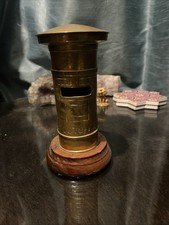 Vintage Brass Money Box, Post