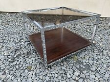 Mid Century Merrow Associates Rosewood Chrome & Glass Coffee Table Free Delivery