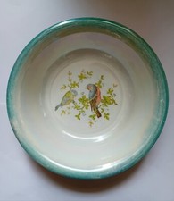 Empire Porcelain Fruit/Decorative Bowl, Bird Pattern, Iridescent, 1920s