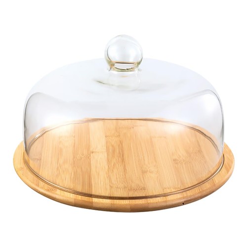 Glass cake stand - glass, 8.7"
