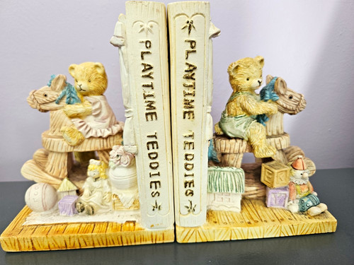 Teddy bear bookends set - bookends,
