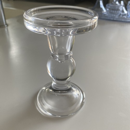 Glass candlestick retro look - glass,