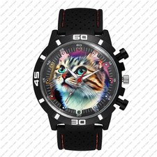 Cat With Rainbow Colours Rare GT STYLE Sporty Stylish Wrist Watch