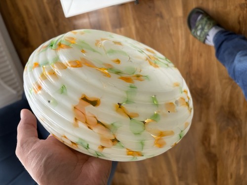 Vintage art deco mottled glass - art,