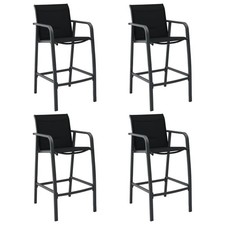 2x Garden Bar Chairs Textilene