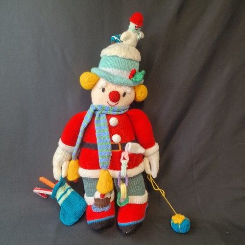 Vtg knitted christmas santa - christmas,