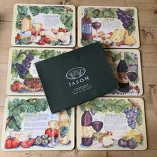 Retro Jason Dinner Placemats set of 6 Nostalgic ‘Vino’ Boxed Made In New Zealand