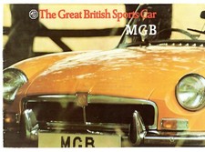 MG MGB Roadster 1972-1974 UK Market Sales Brochure