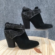 Joes Boots Womens 7.5 M Western Bootie Black Cut-Out Casual Block Heels Comfort