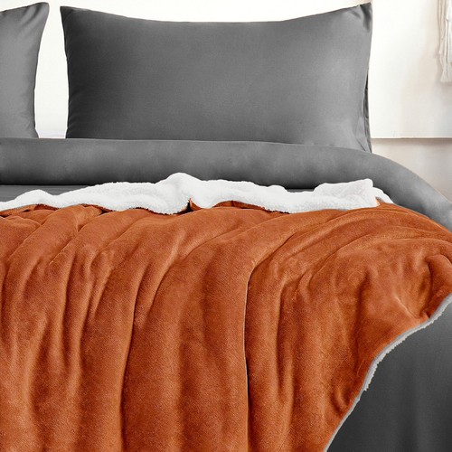 Sherpa faux mink blanket - sherpa,
