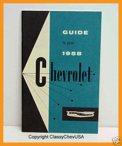 1958 chevrolet car operators - 1958,