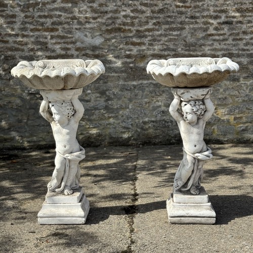 Pair cherub cast - pair,