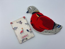 Cath Kidston pigeon Purse card holder Embroidered NEW RARE