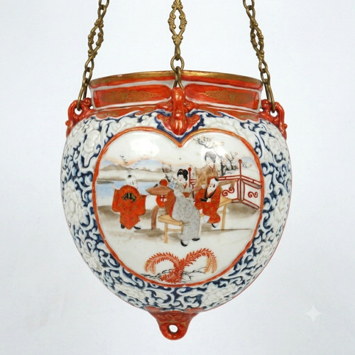 Japanese 19th kutani hanging - 19th,